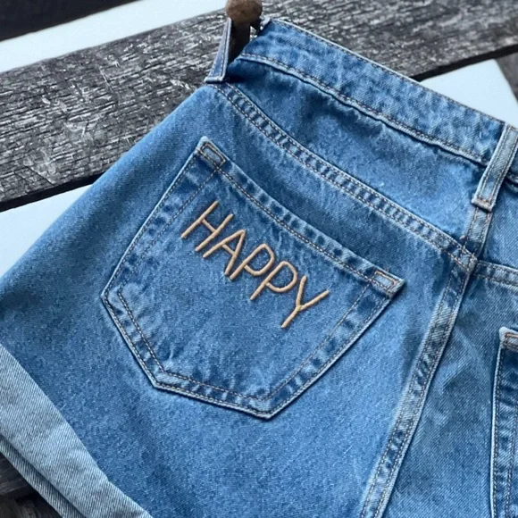 WILD FABLE Denim Highest rise Mom shorts 😃 Happy 😊 Sz 4 - Picture 2 of 8